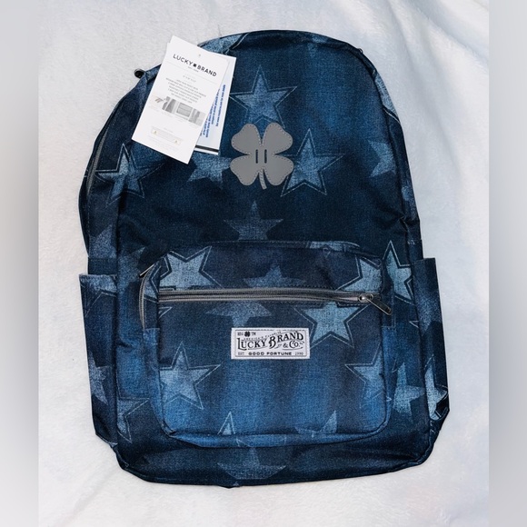 Lucky Brand Handbags - LUCKY BRAND Denim Stars Backpack NWT